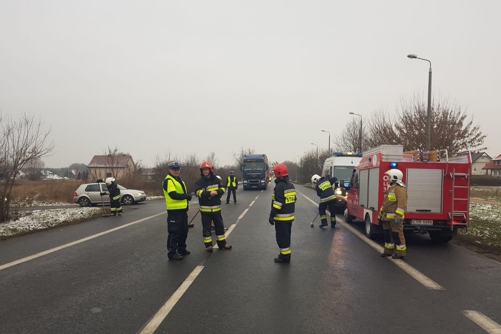 Zderzenie na DK10 w Brzozówce