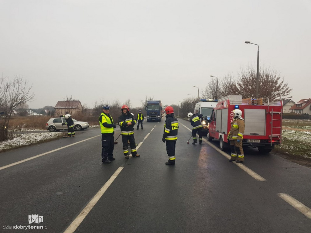Zderzenie na DK10 w Brzozówce