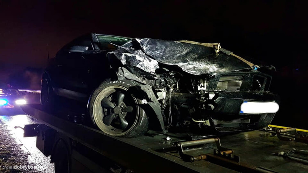 Fatalnie wyglądający wypadek na DK5