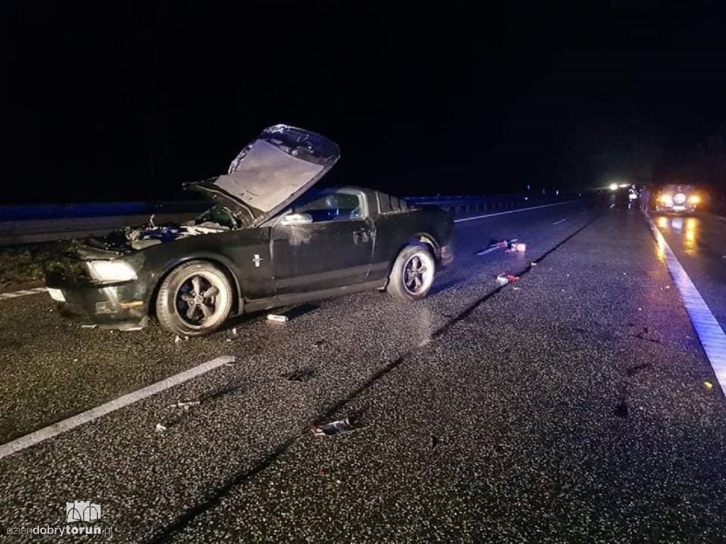 Fatalnie wyglądający wypadek na DK5