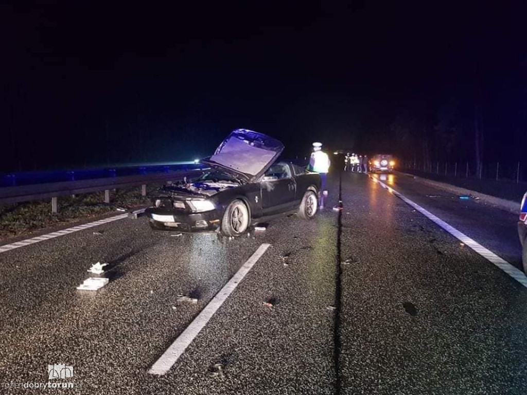 Fatalnie wyglądający wypadek na DK5