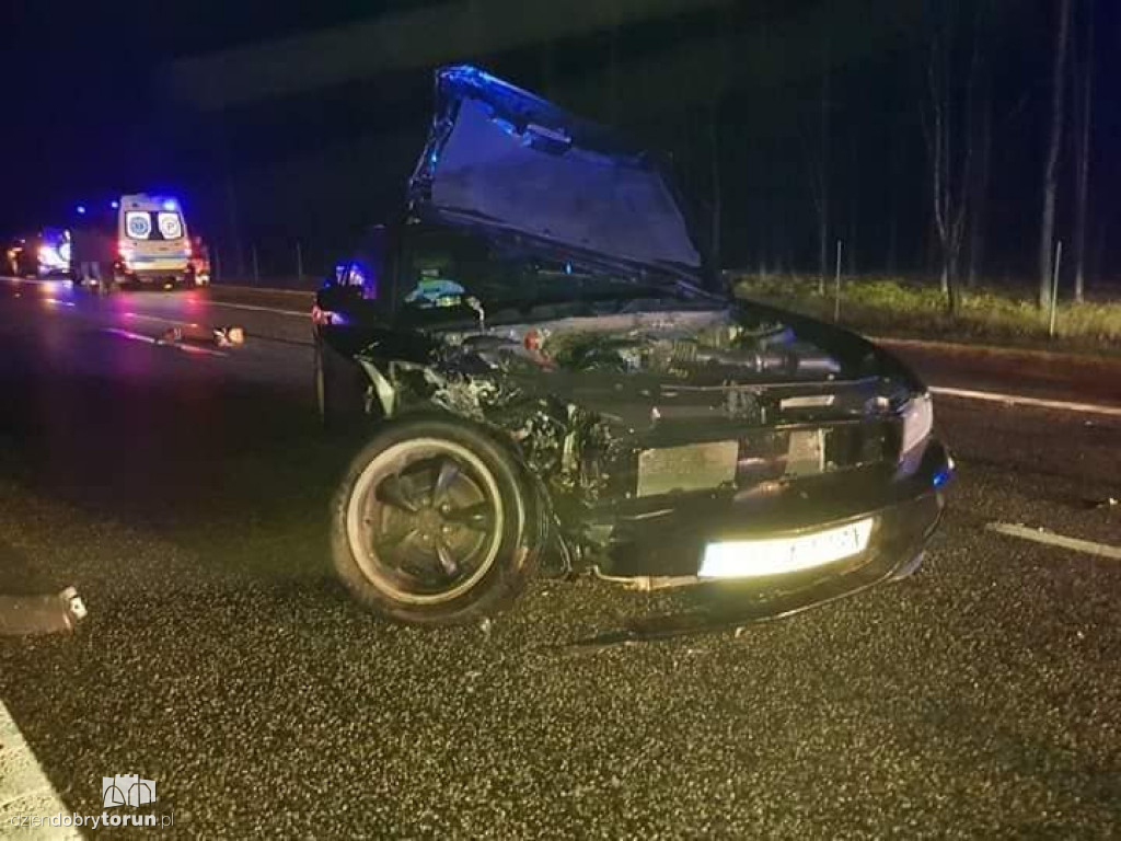 Fatalnie wyglądający wypadek na DK5