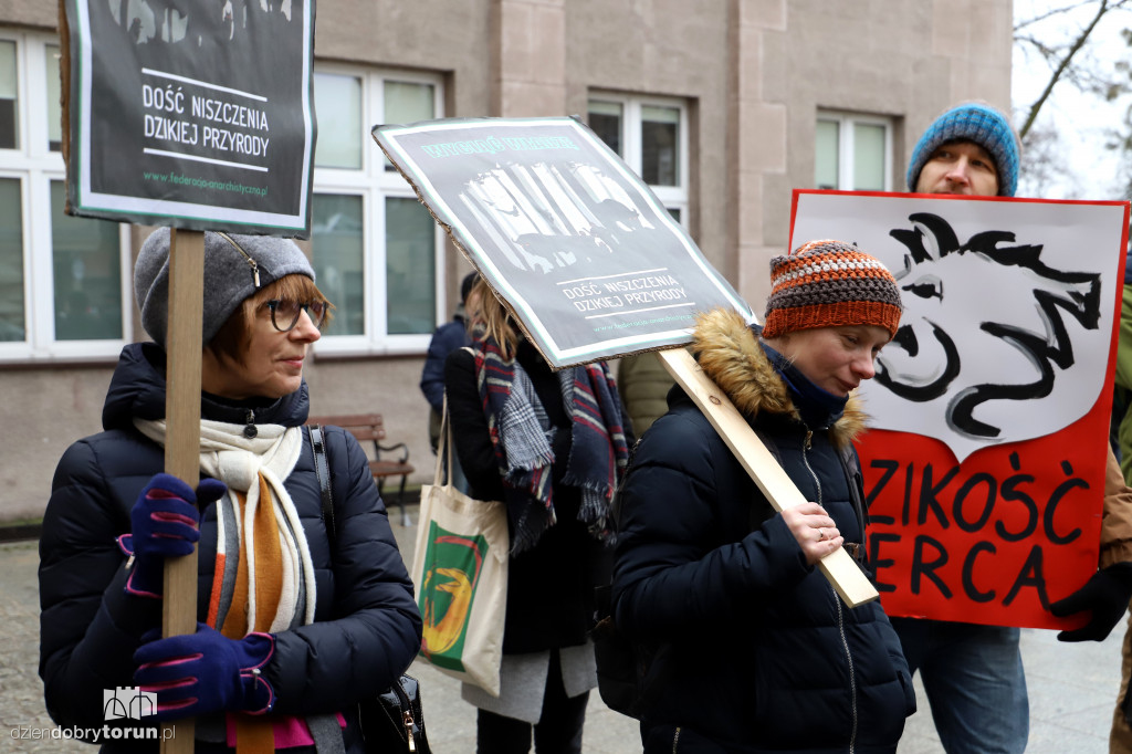 Protest przeciw rzezi dzików