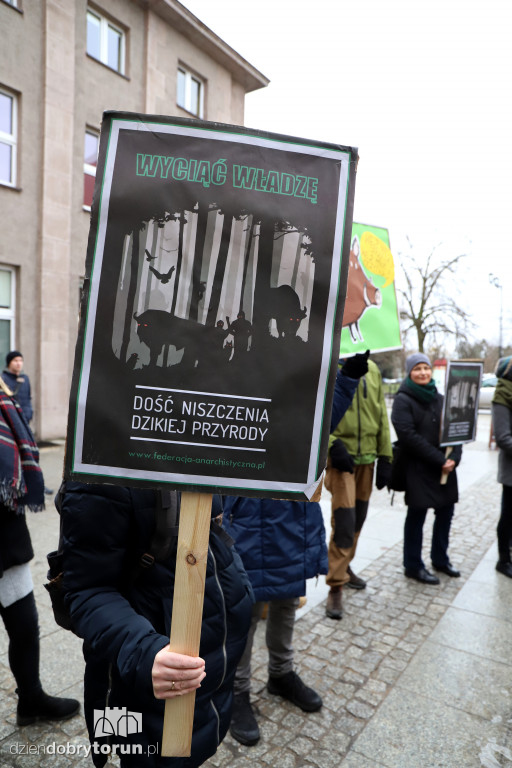 Protest przeciw rzezi dzików