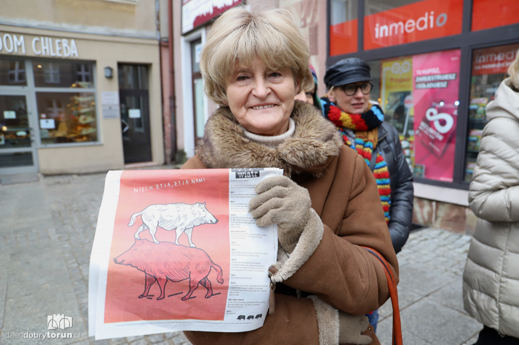 Protest przeciw rzezi dzików