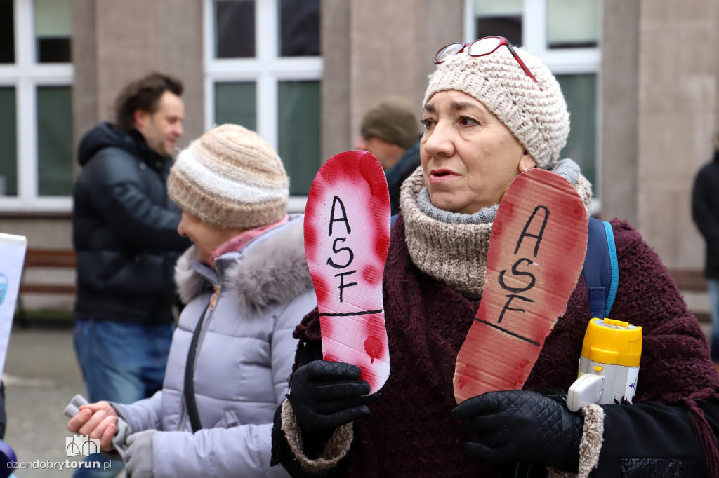 Protest przeciw rzezi dzików
