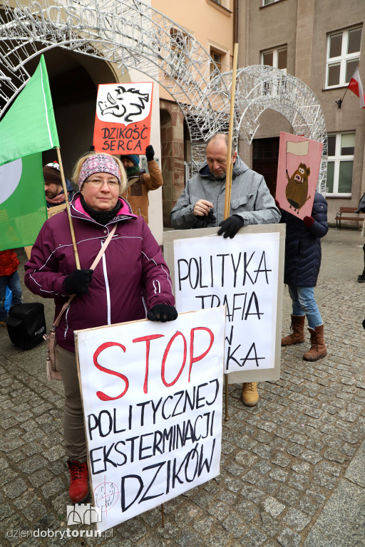 Protest przeciw rzezi dzików