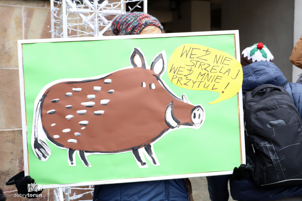 Protest przeciw rzezi dzików