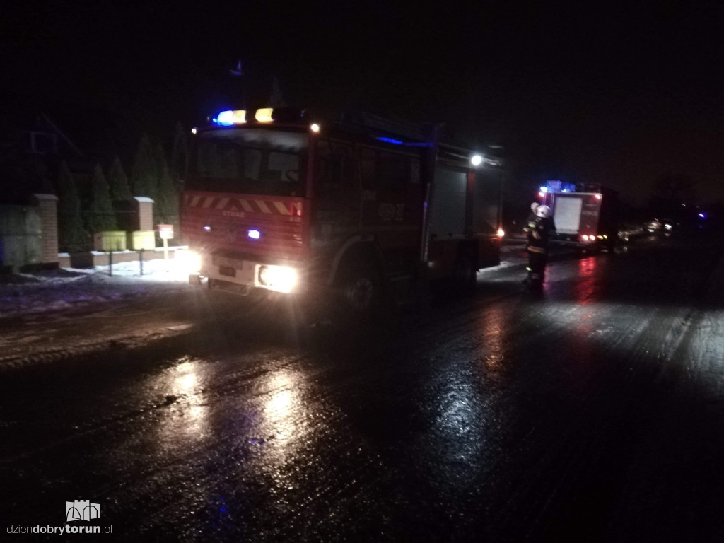 Pożar dawnej szwalni w Sierzewie