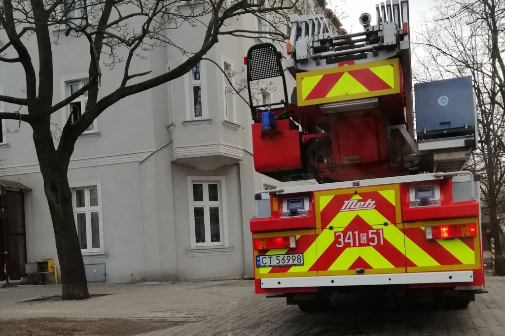 Pożar w budynku przy Kościuszki