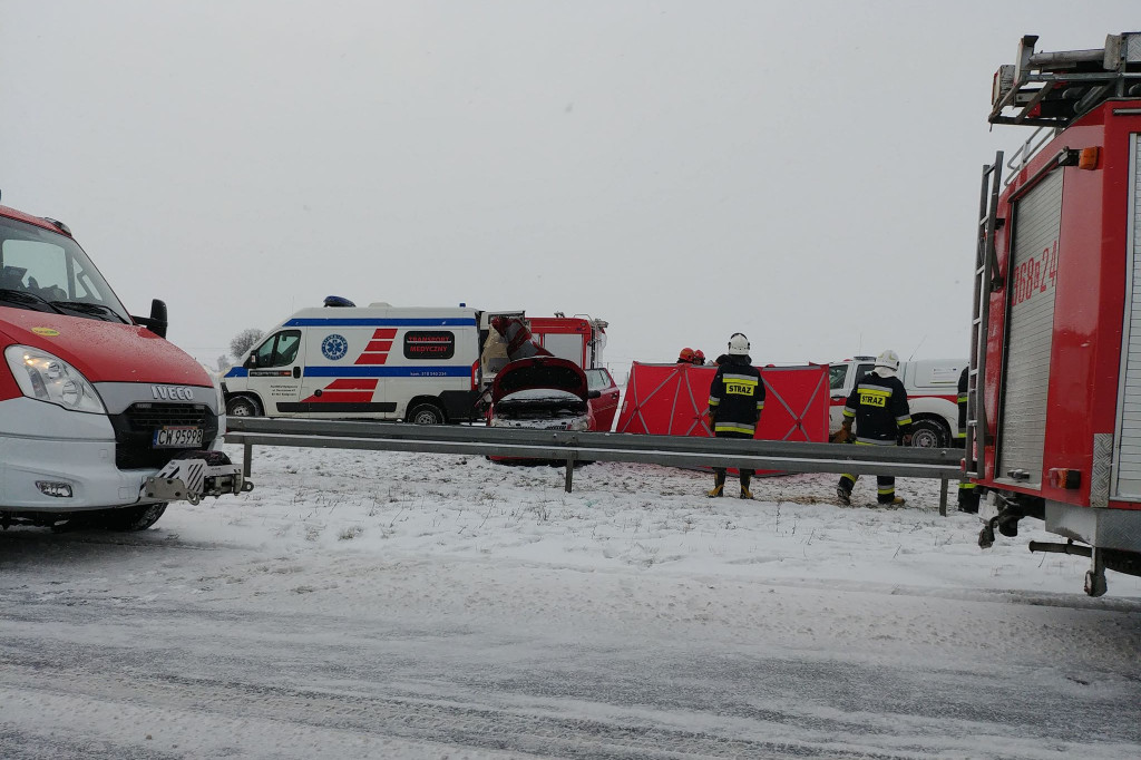 Groźny wypadek na autostradzie