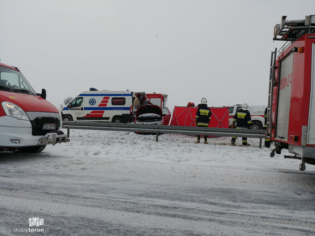 Groźny wypadek na autostradzie