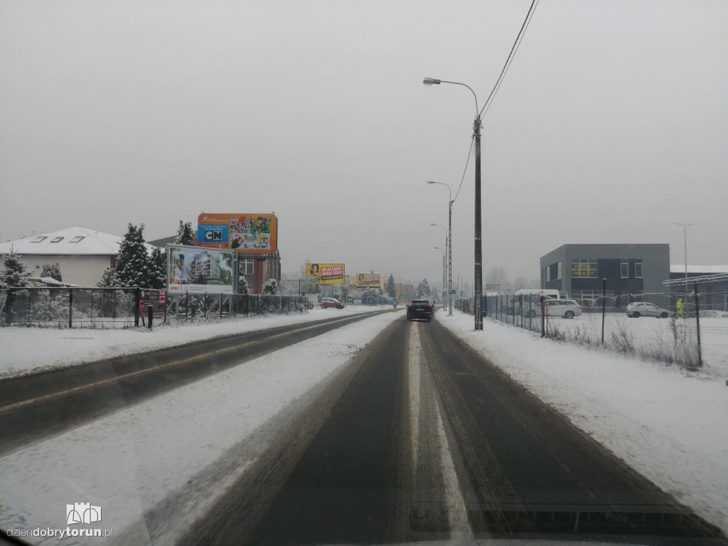 Fatalne warunki na ulicach Torunia i A1