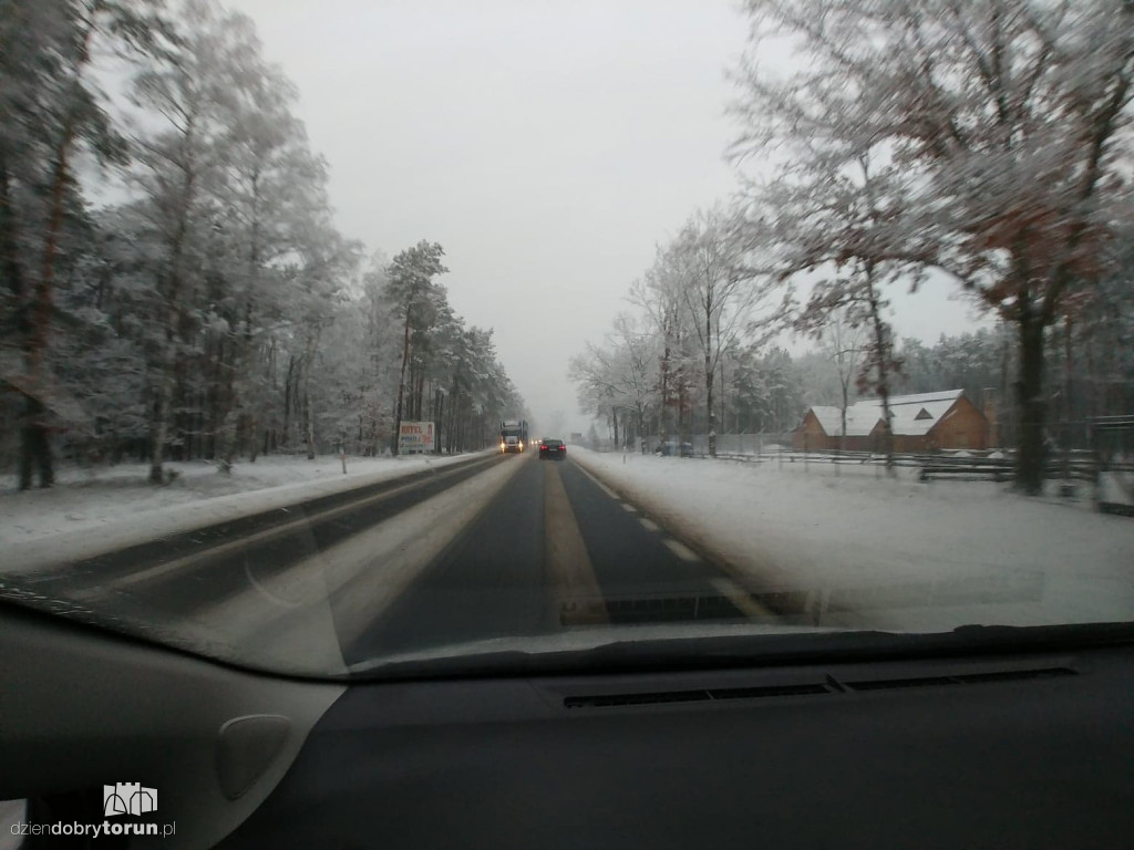 Fatalne warunki na ulicach Torunia i A1