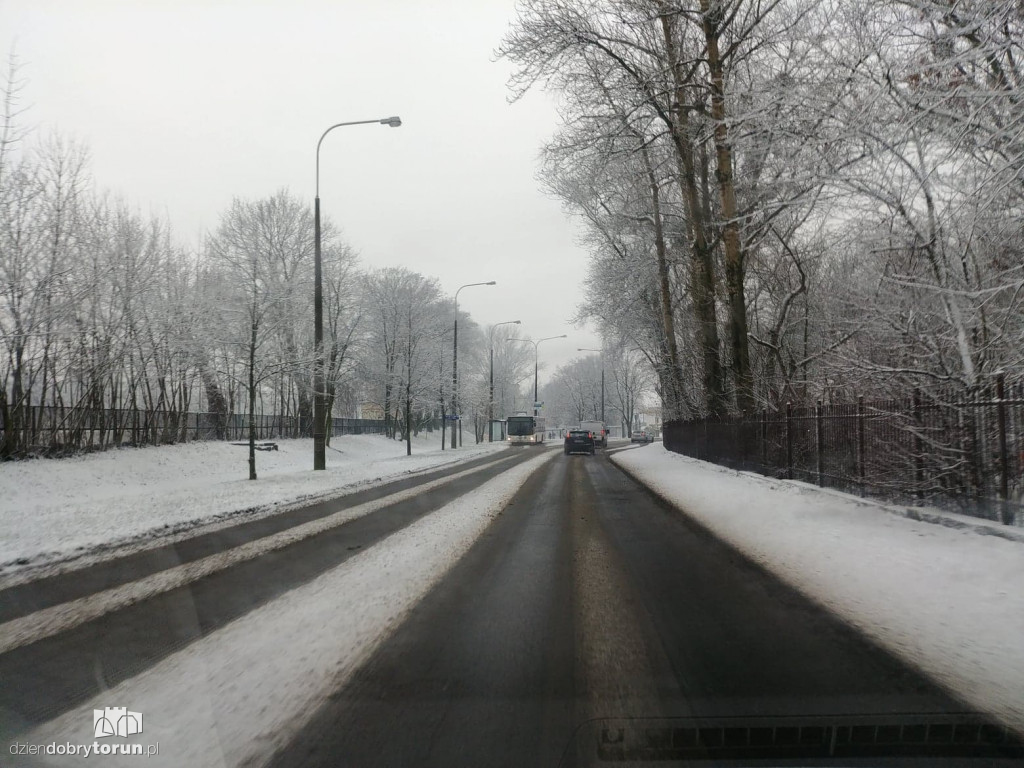 Fatalne warunki na ulicach Torunia i A1