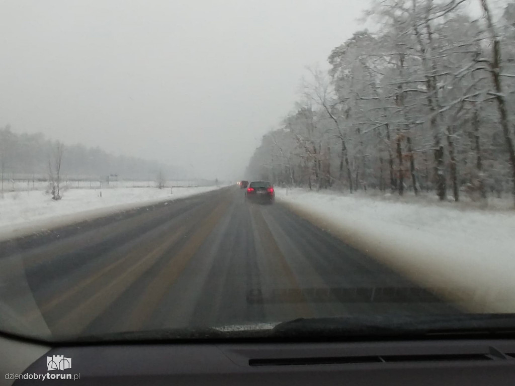 Fatalne warunki na ulicach Torunia i A1
