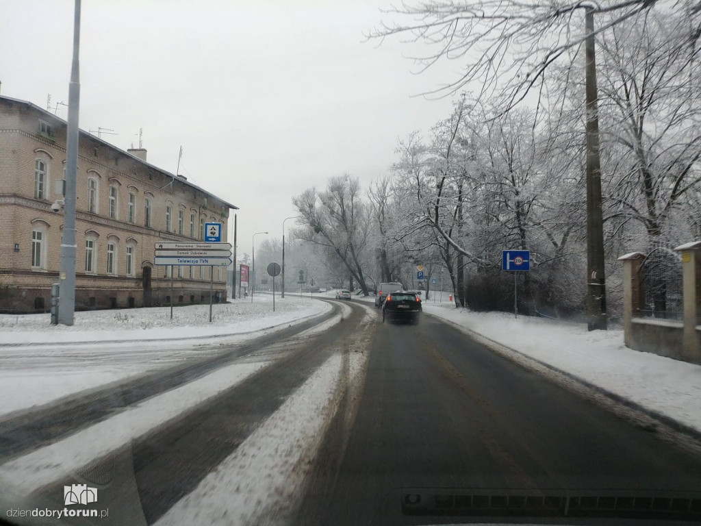 Fatalne warunki na ulicach Torunia i A1