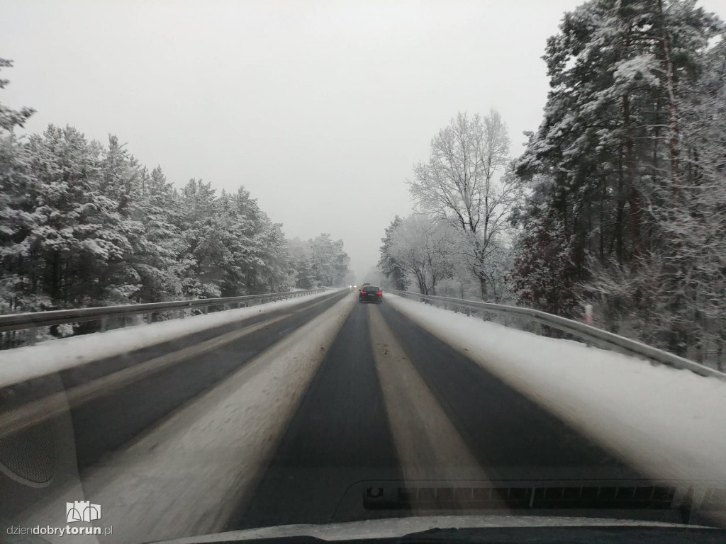 Fatalne warunki na ulicach Torunia i A1