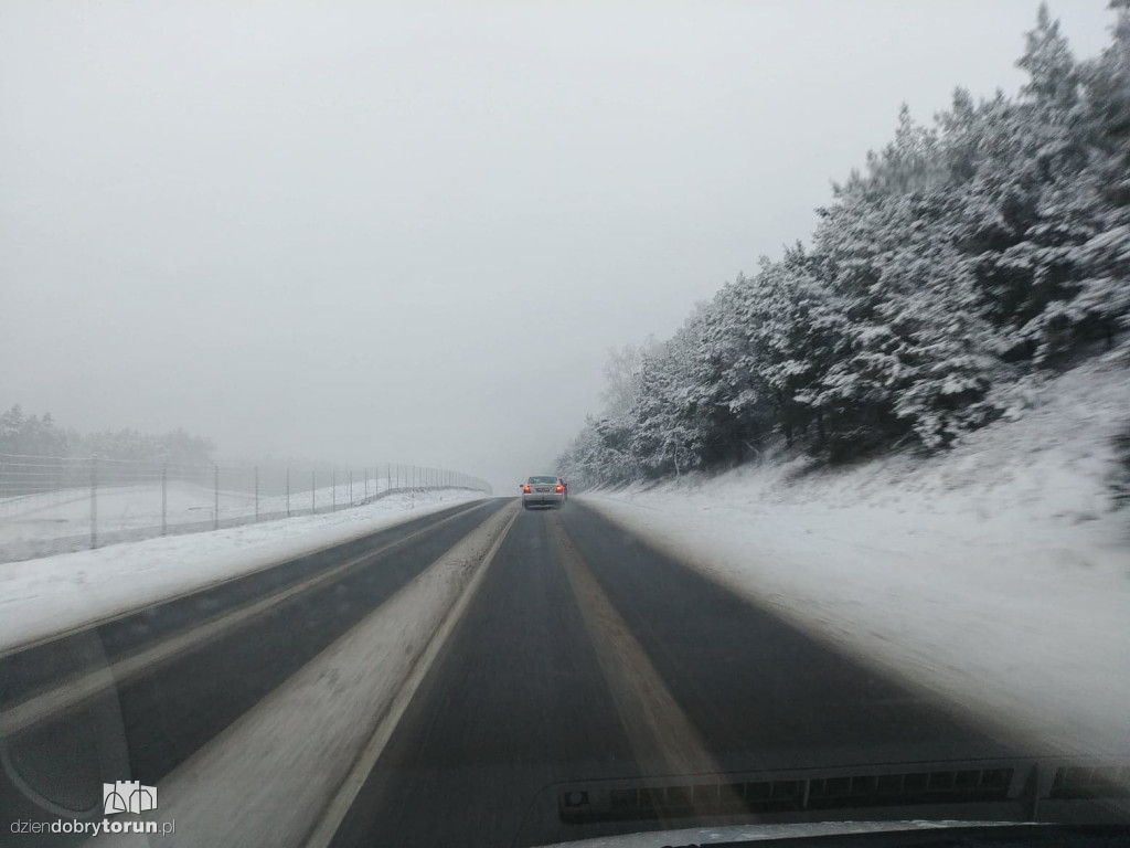 Fatalne warunki na ulicach Torunia i A1