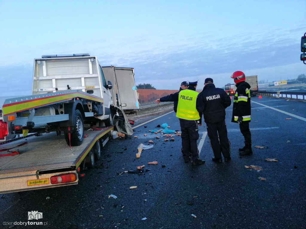 Groźny karambol na autostradzie A1