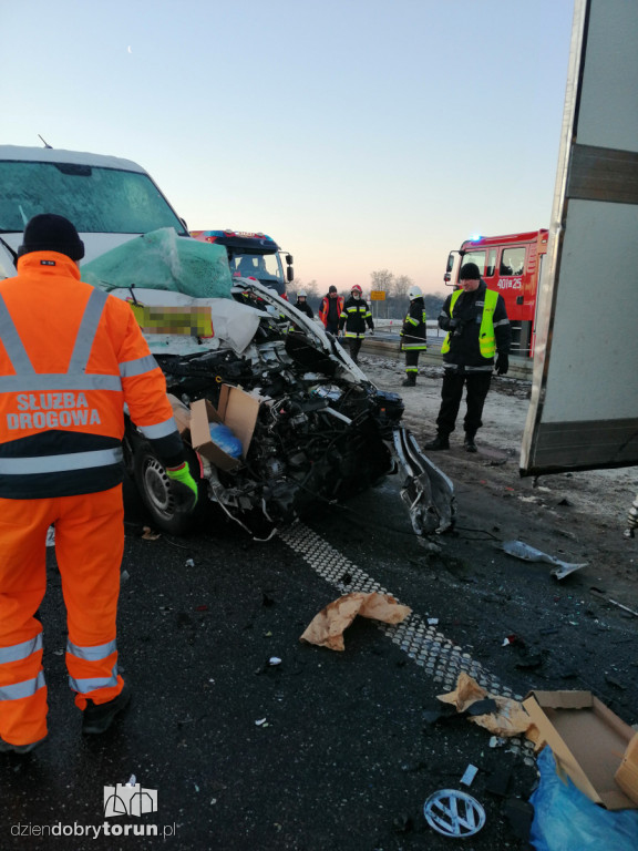 Groźny karambol na autostradzie A1