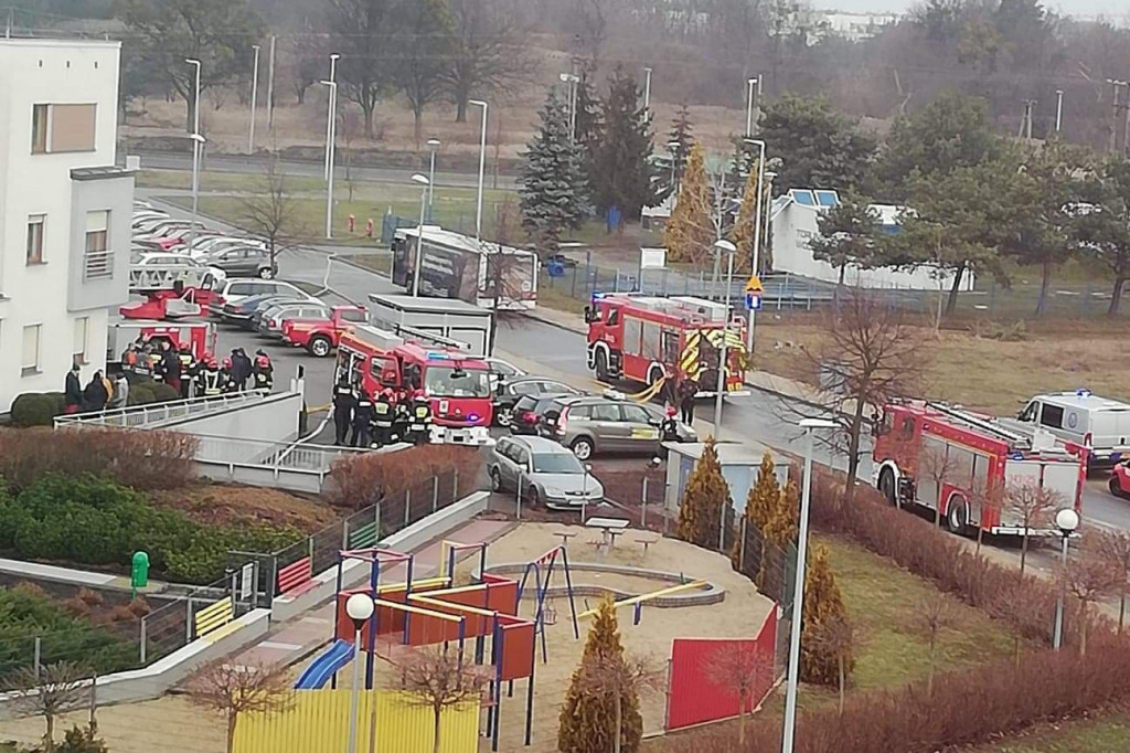 Pożar w budynku przy Fieldorfa Nila