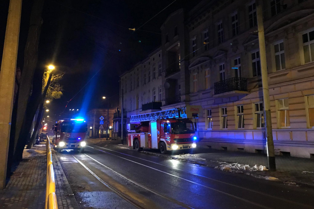 Pożar sadzy w kominie na Bydgoskim