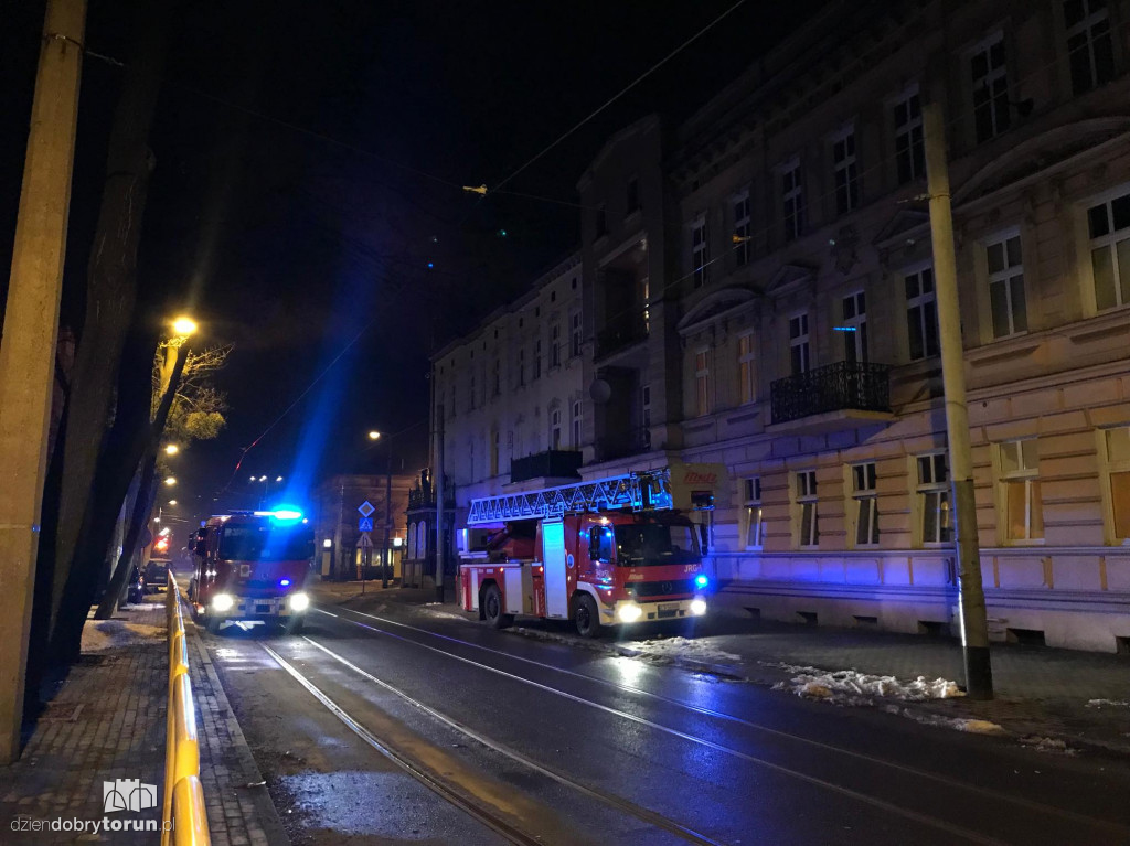 Pożar sadzy w kominie na Bydgoskim