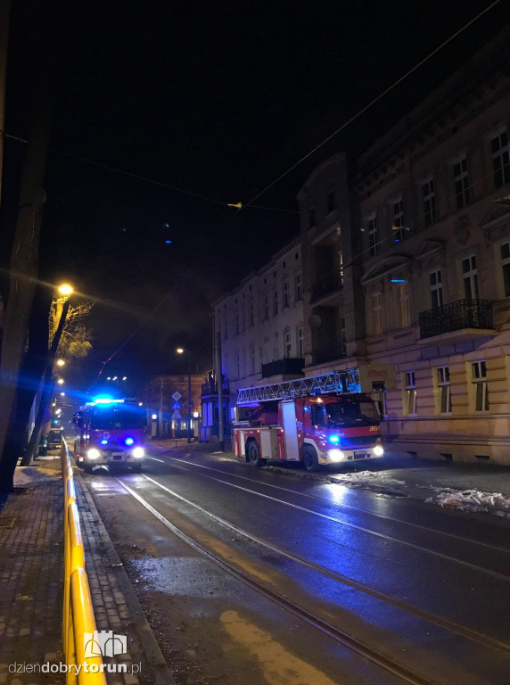 Pożar sadzy w kominie na Bydgoskim