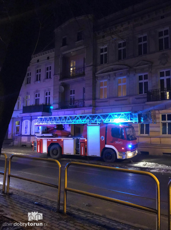 Pożar sadzy w kominie na Bydgoskim