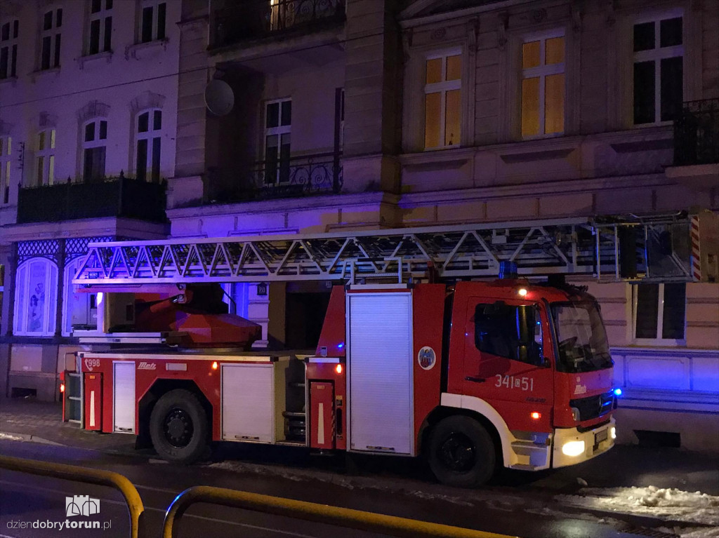 Pożar sadzy w kominie na Bydgoskim