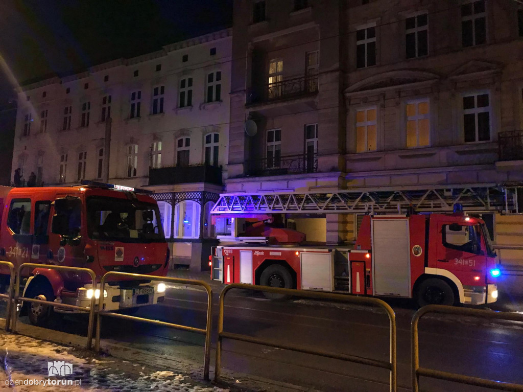 Pożar sadzy w kominie na Bydgoskim