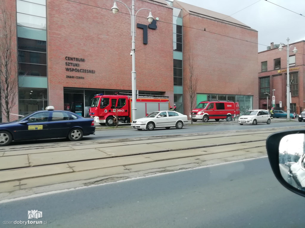 Akcja strażaków w budynku CSW