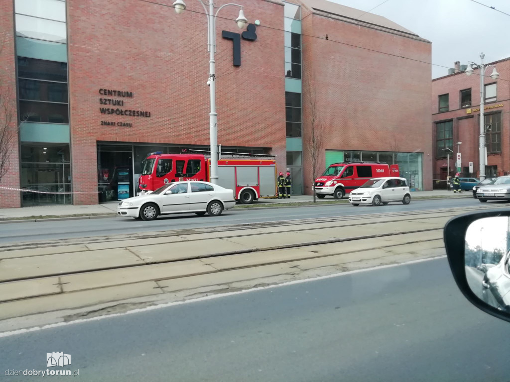 Akcja strażaków w budynku CSW