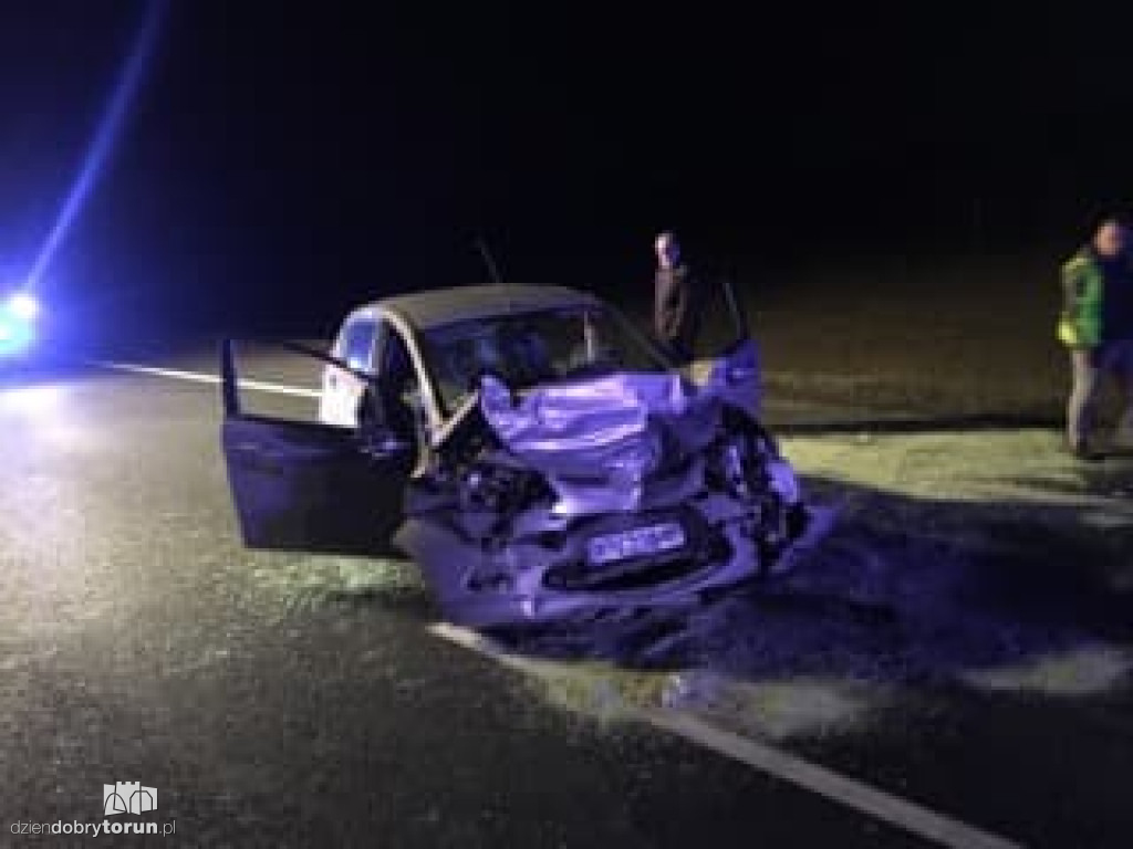Wypadek samochodów na S10 w Toruniu