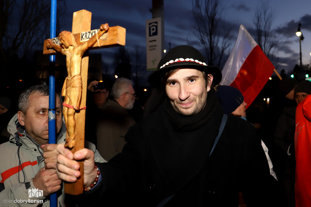 Protest przed Centrum Sztuki Współczesnej