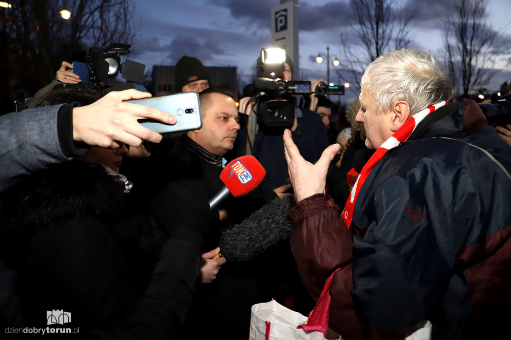 Protest przed Centrum Sztuki Współczesnej