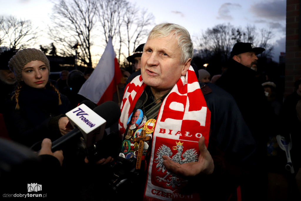 Protest przed Centrum Sztuki Współczesnej
