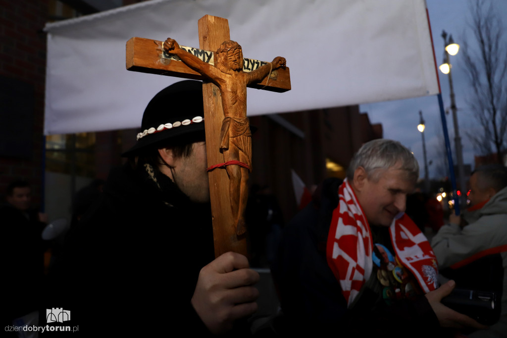 Protest przed Centrum Sztuki Współczesnej