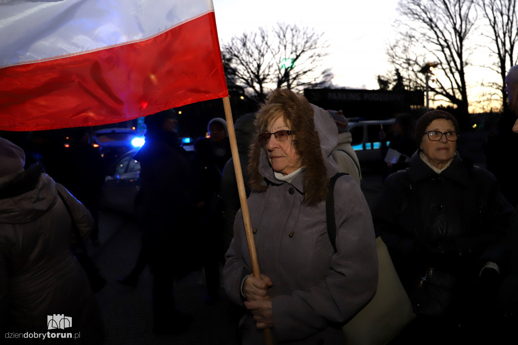 Protest przed Centrum Sztuki Współczesnej