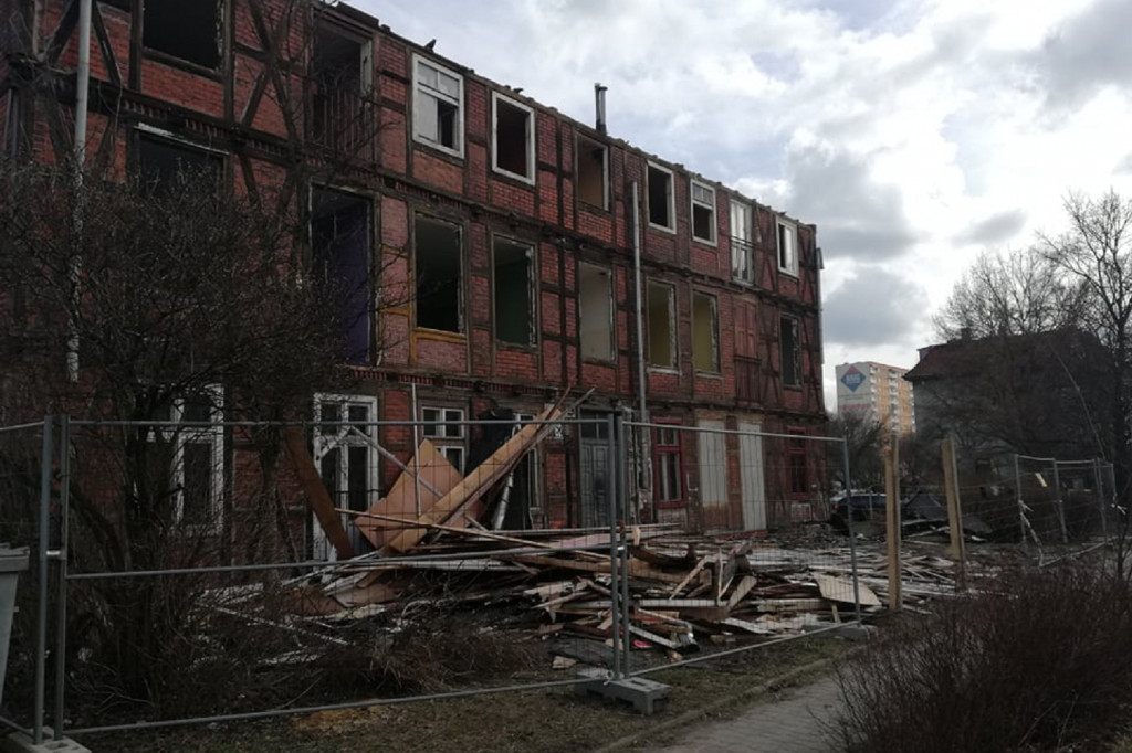 Rozbiórka budynku przy Grudziądzkiej