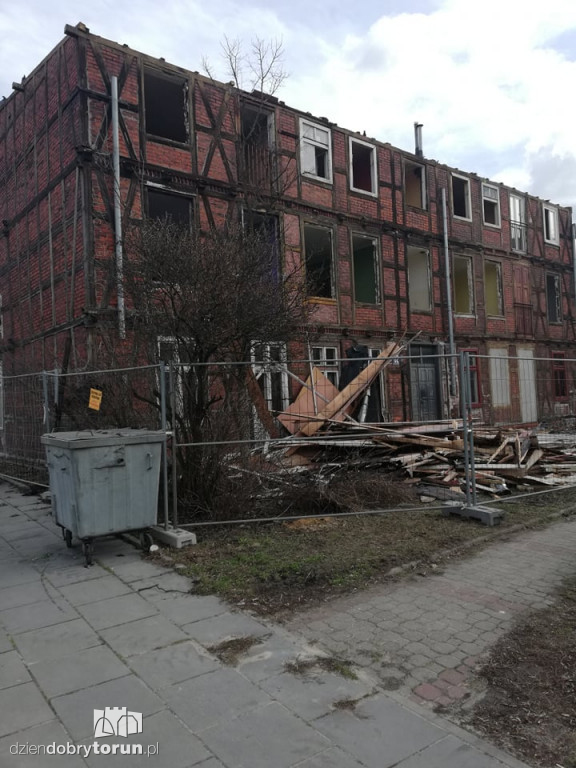 Rozbiórka budynku przy Grudziądzkiej