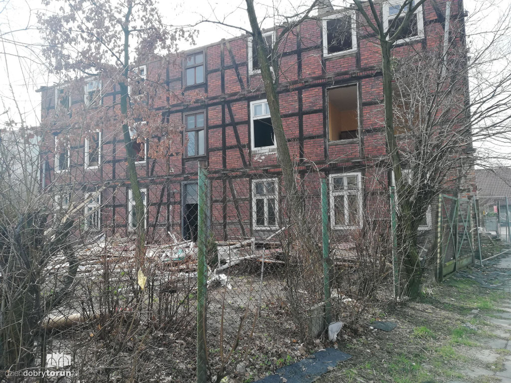 Rozbiórka budynku przy Grudziądzkiej