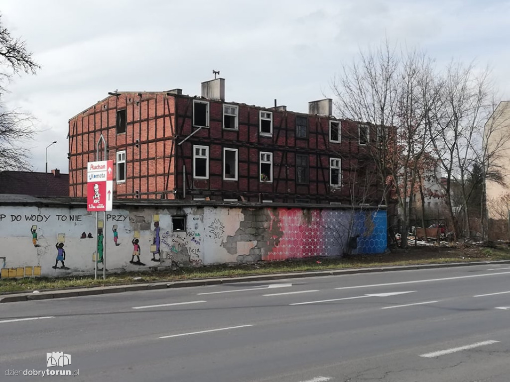 Rozbiórka budynku przy Grudziądzkiej