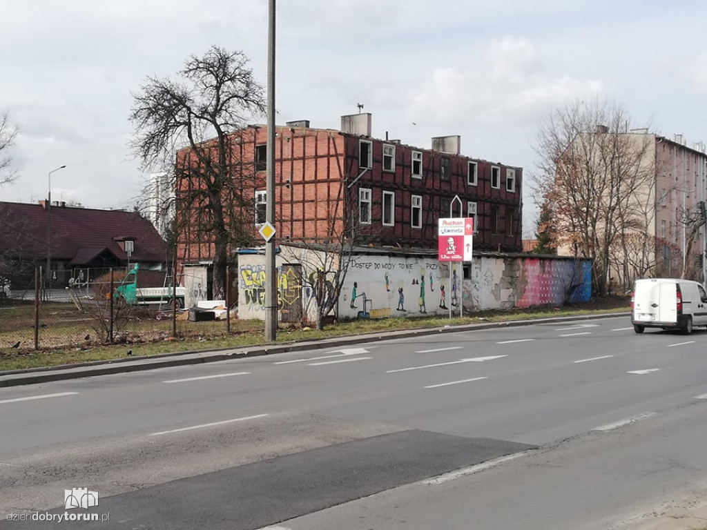 Rozbiórka budynku przy Grudziądzkiej