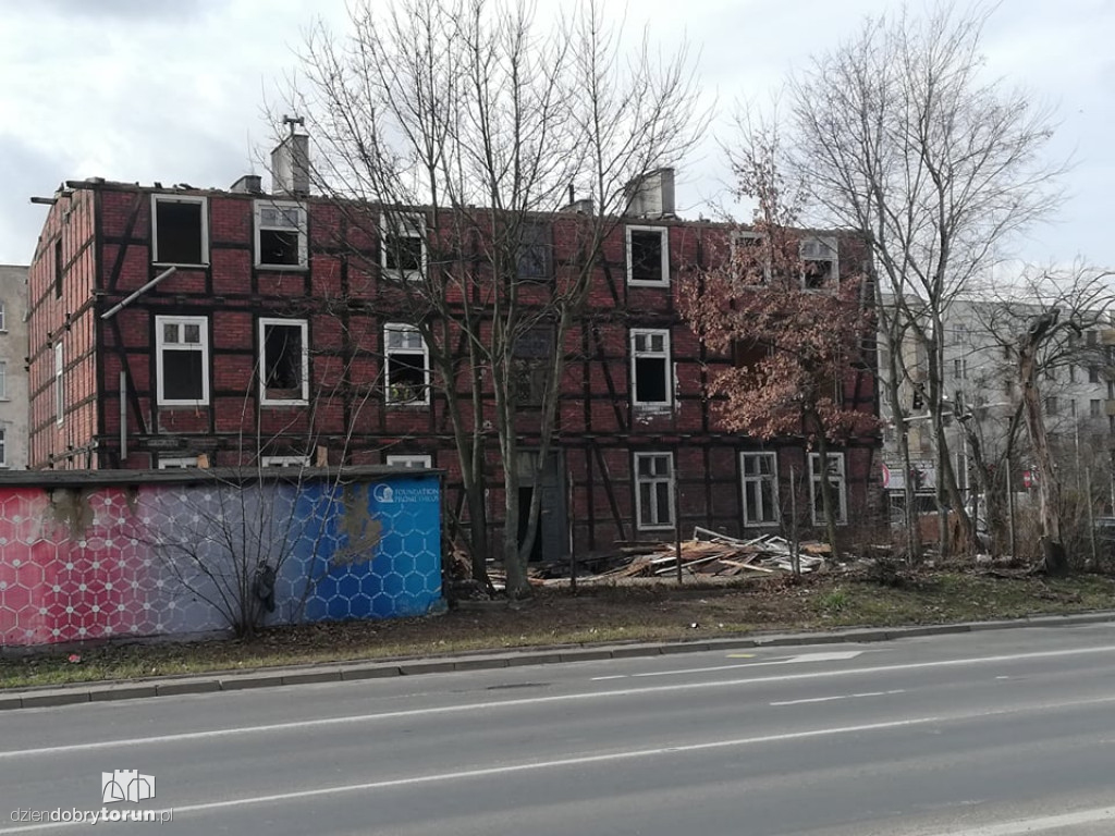 Rozbiórka budynku przy Grudziądzkiej