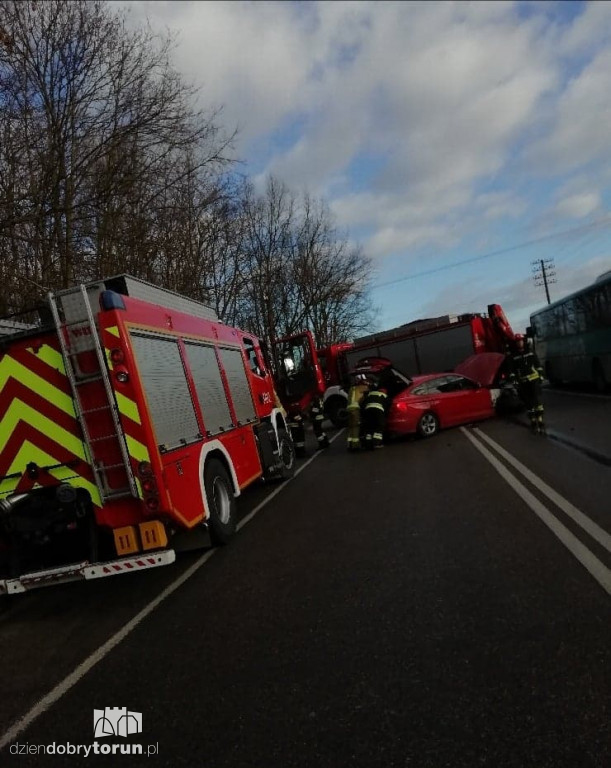 Wypadek na DK 91 w Papowie Osieki