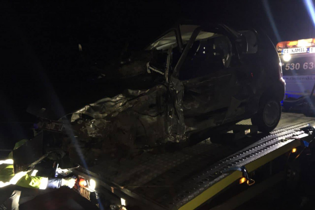 Wypadek na DK10 w Zawałach