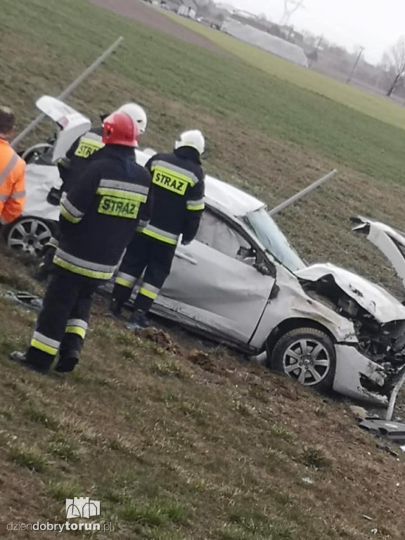 Wypadek z udziałem volvo na A1