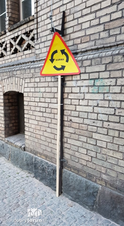 Nietypowe znaki w centrum miasta